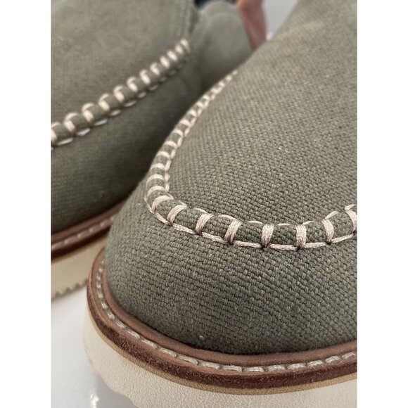 Sanuk Men's 9 Cozy Vibe Low Sugar Mat Slipper Stone Gray Canvas Shoes 1124251 - Picture 7 of 16